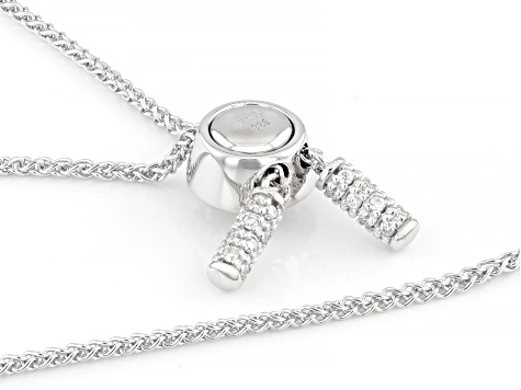 Moissanite Platineve Bolo Necklace .96ctw DEW.