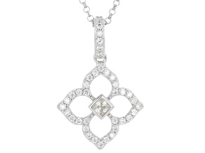 Moissanite Platineve Clover Pendant 0.50ctw DEW