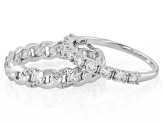 Moissanite Platineve Set Of Two Stackable Rings 0.66ctw DEW.