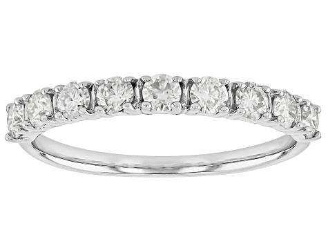 Moissanite Platineve Set Of Two Stackable Rings 0.66ctw DEW.