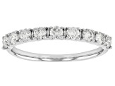 Moissanite Platineve Set Of Two Stackable Rings 0.66ctw DEW.