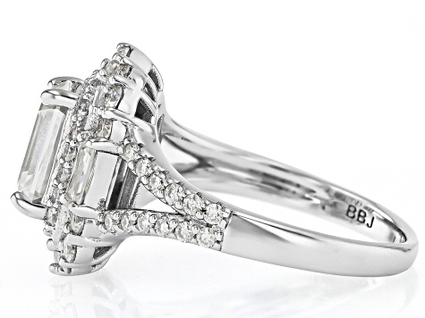 Moissanite Platineve 15th Anniversary Ring 2.95ctw DEW.