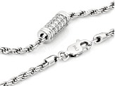 Moissanite Platineve Station Necklace 7.20ctw DEW.