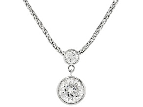 Moissanite Platineve Necklace 1.73ctw DEW.