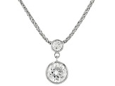 Moissanite Platineve Necklace 1.73ctw DEW.