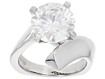 Picture of Moissanite Platineve Solitaire Ring 4.75ct DEW.
