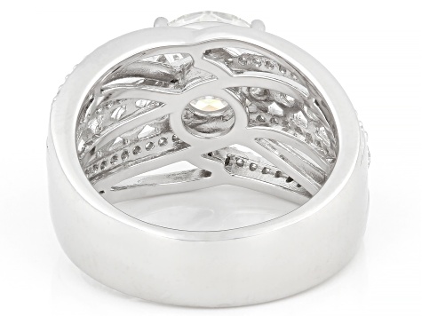 Moissanite Platineve Crossover Ring 4.02ctw DEW. - MFJ964 | JTV