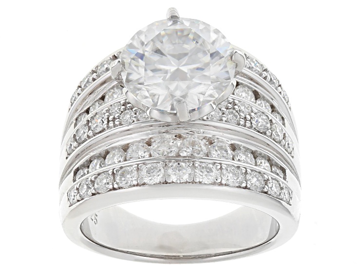 Moissanite Platineve Cocktail Ring 5.34ctw DEW. - MFJ965 | JTV