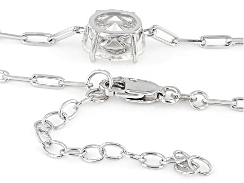 Moissanite Platineve Solitaire Necklace 3.00ct DEW.