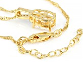 Moissanite 14K Yellow Gold Over Silver Pendant 3.10ctw DEW.