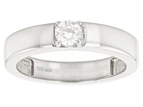 Moissanite Platineve Solitaire Ring 0.23ct DEW