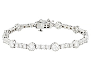 Moissanite Platineve Tennis Bracelet 6.84ctw DEW