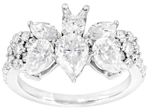 Moissanite Platineve Butterfly Design Ring 2.80ctw DEW