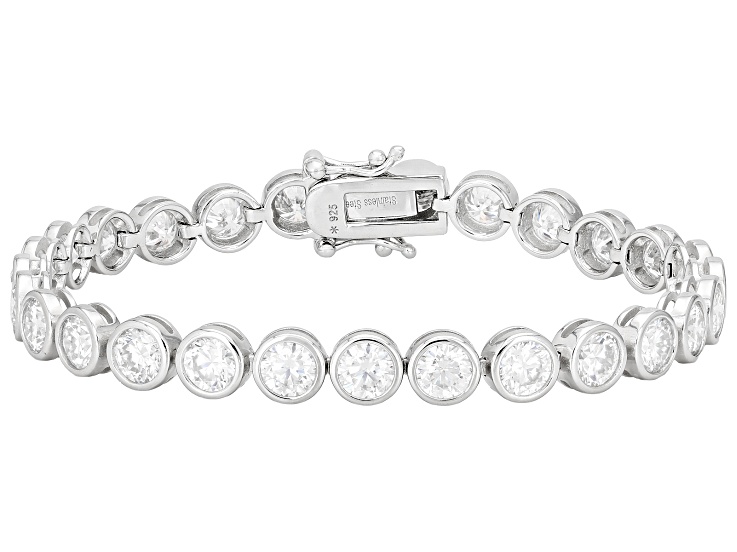 Moissanite Platineve Tennis Bracelet 13.50ctw DEW