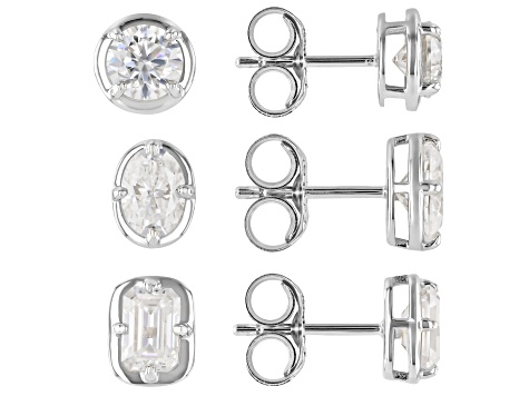 Moissanite Platineve Ring With Guard Set 2.94ctw DEW - MFJ932 | JTV