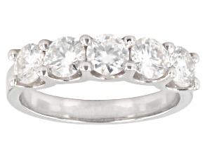 Moissanite Platineve Band Ring 1.65ctw DEW.