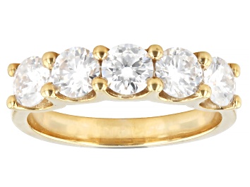 Picture of Moissanite 14k Yellow Gold Over Silver Band Ring 1.65ctw DEW.