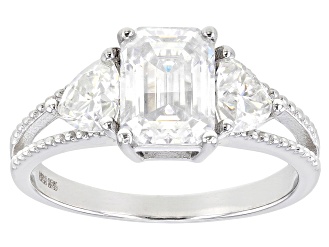 Moissanite platineve ring 2.55ctw DEW