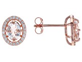 Peach morganite 18k rose gold over sterling silver earrings 1.51ctw
