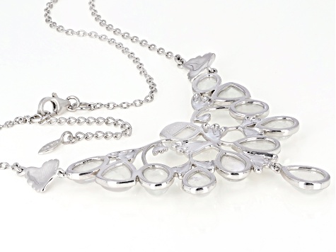 Translucent Moonstones Set In Sterling Silver Completely Hand Fabricated Sterling Chain Magnetic Clasp Necklace