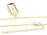 Black Spinel 18k Gold Over Sterling Silver Men's Pendant with Chain 0.59ctw