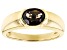 Brown Smoky Quartz 18k Yellow Gold Over Sterling Silver Men's Ring 1.60ct