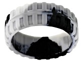 Camo Grey, Black, Navy and Light Grey Set of 4 Men's Silicone Band Rings