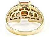 Multi Color Quartz 18k Yellow Gold Over Sterling Silver Men's Ring 2.73ctw