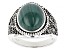 Green Malachite Sterling Silver Men's Tree of Life Ring