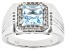 Sky Blue Topaz Rhodium Over Sterling Silver Men's Ring 1.97ctw