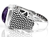 Purple Charoite Sterling Silver Men's Ring