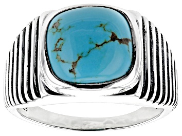 Picture of Blue Composite Turquoise Sterling Silver Men's Ring