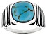 Blue Turquoise Sterling Silver Men's Ring