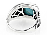 Blue Composite Turquoise Sterling Silver Men's Ring