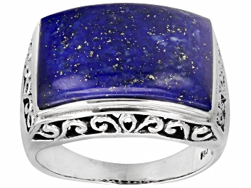 Picture of Blue Lapis Lazuli Sterling Silver Men's Ring