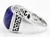 Blue Lapis Lazuli Sterling Silver Men's Ring