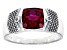 Red Lab Created Ruby Sterling Silver Men's Ring 3.57ctw