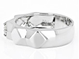 Multi-Color Ethiopian Opal Rhodium Over Sterling Silver Men's October Birthstone Ring .15ct