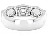 Sky Blue Glacier Topaz Rhodium Over Sterling Silver Men's December Birthstone Ring .26ct