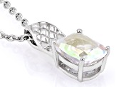 Mercury Mist® Topaz Rhodium Over Sterling Silver Men's Pendant with Chain 2.11ctw