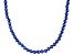 Blue Lapis Lazuli Rhodium Over Sterling Silver Men's Necklace