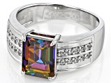 Cosmopolitan Beyond™ Topaz Rhodium Over Sterling Silver Men's Ring 3.87ctw