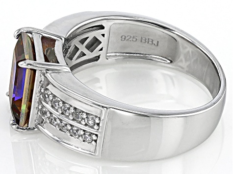 Cosmopolitan Beyond™ Topaz Rhodium Over Sterling Silver Men's Ring 3.87ctw