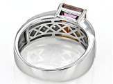 Multi-Color Cosmopolitan Beyond™ Mystic Topaz® Rhodium Over Sterling Silver Men's Ring 3.87ctw