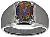 Cosmopolitan Beyond™ Topaz Black Rhodium Over Silver Men's Ring 2.99ctw