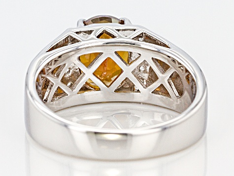 Multi-color Cosmopolitan Beyond™ Mystic Topaz® Rhodium Over Silver Men's Ring 2.90ctw
