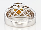 Multi-color Cosmopolitan Beyond™ Mystic Topaz® Rhodium Over Silver Men's Ring 2.90ctw