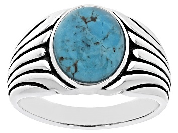 Picture of Blue Turquoise Sterling Silver Men's Ring