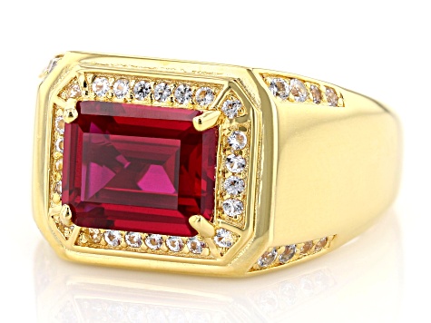 Men’s Lab - created Ruby & White Sapphire outlet Ring