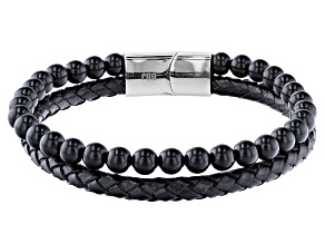 Black Onyx Stainless Steel Bracelet.